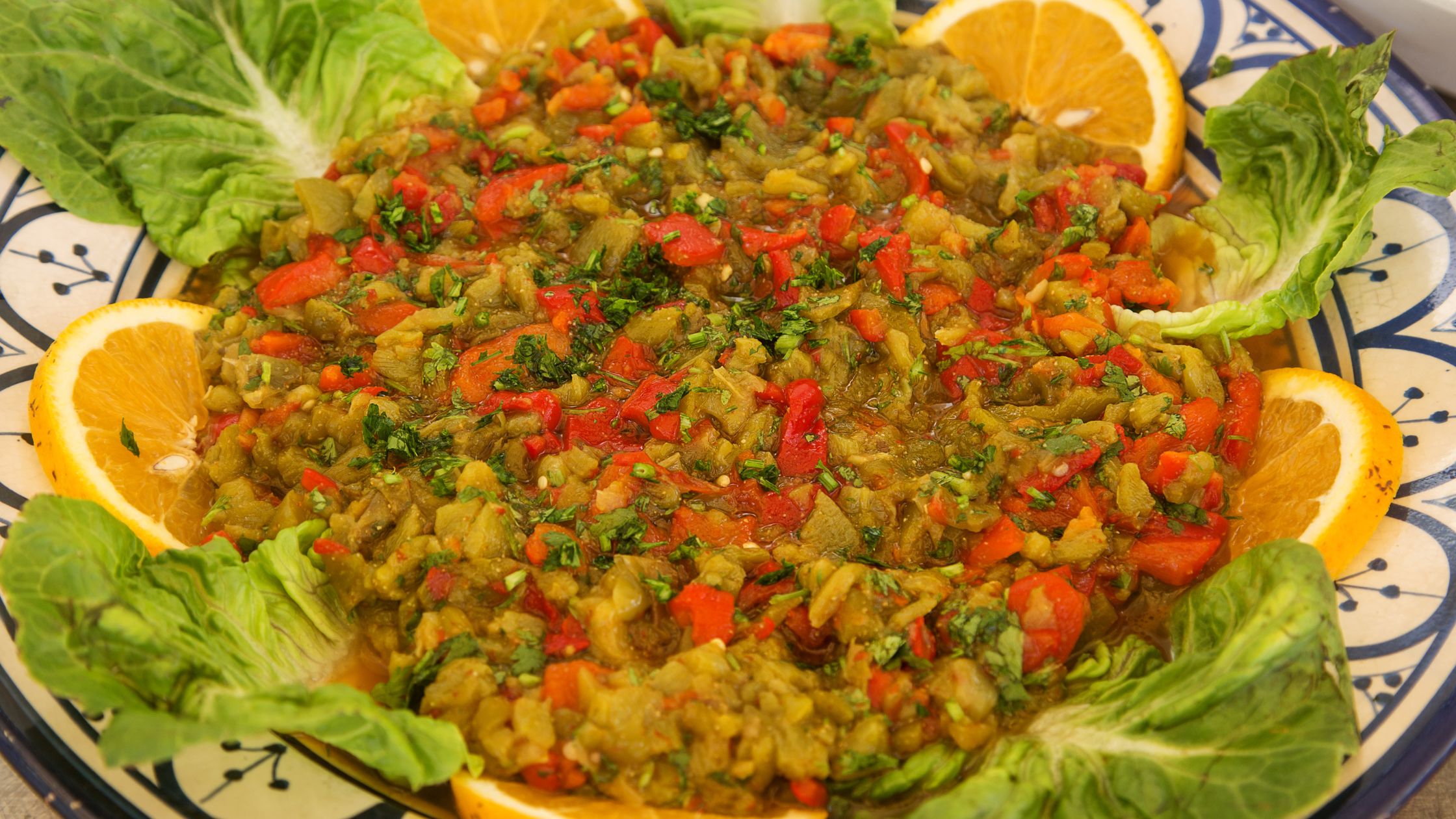 Moroccan eggplant salad