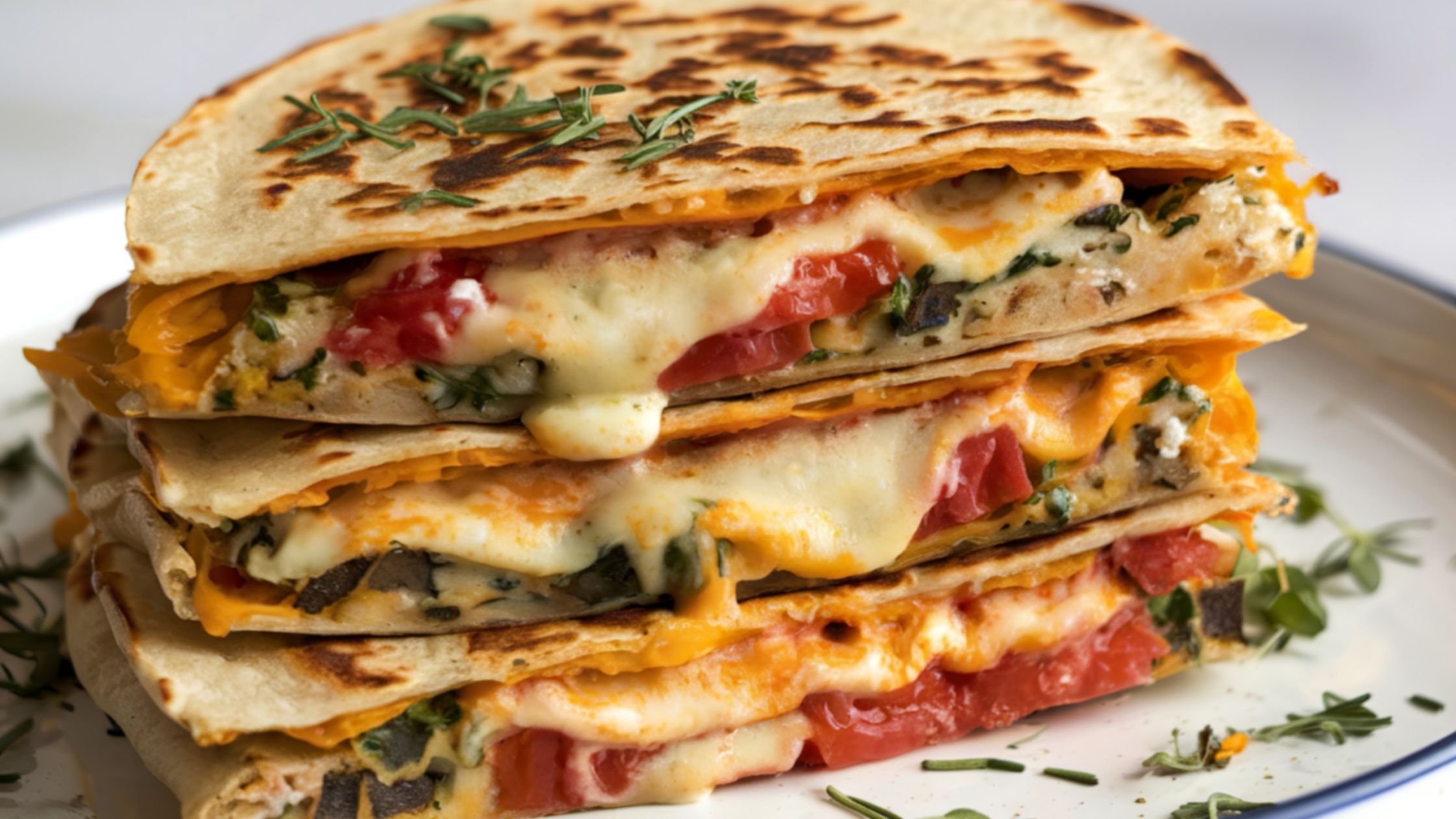 Mediterranean Veggie Quesadillas