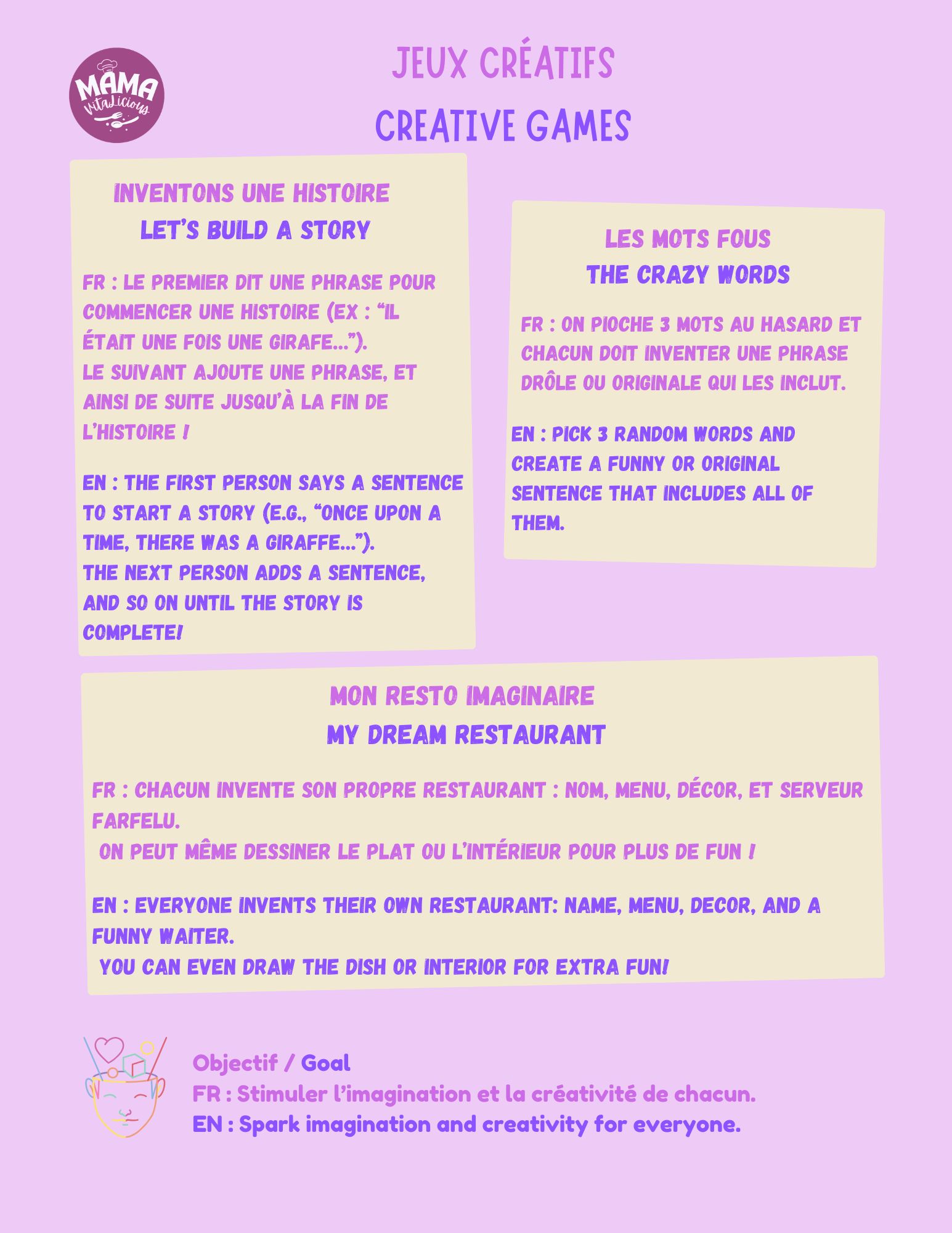 Creative games - Mama vitalicious